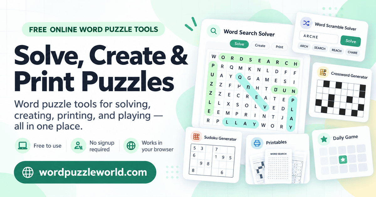 Word Search Generator for Kids – Free Printable Puzzle Maker